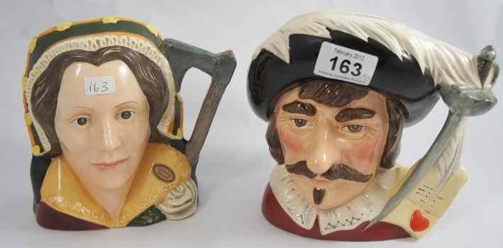 Appraisal: Royal Doulton Large Character Jugs Catherine Howard D and Cyrano