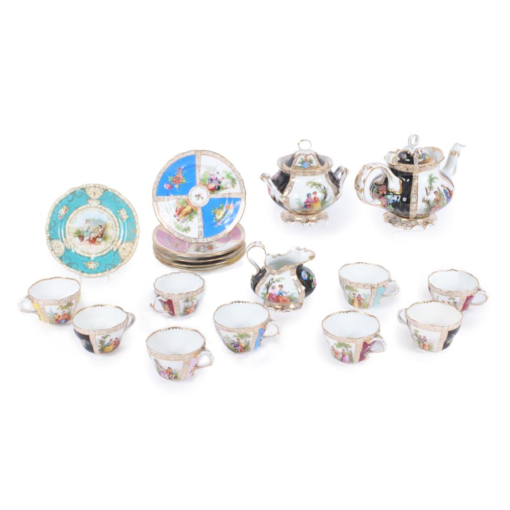 Appraisal: DRESDEN PANEL PORCELAIN PC TEA SERVICE RICHARD KLEMM AND IMPERIAL