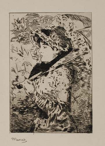 Appraisal: DOUARD MANET Jeanne le Printemps Etching on cream laid paper