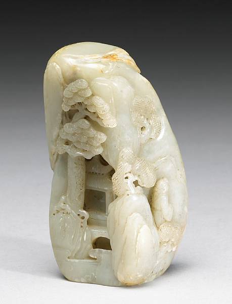 Appraisal: Chinese Works of Art Jade and Hardstone Carvings Worked in