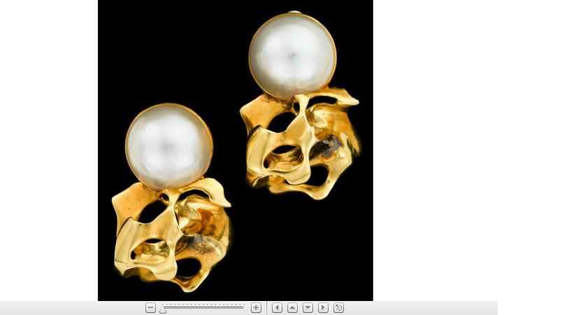 Appraisal: karat yellow gold mabe pearl earringsca