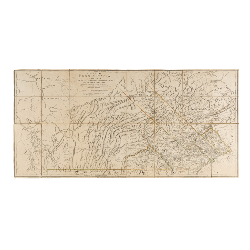 Appraisal: Pennsylvania - Scull William A Map of Pennsylvania exhibiting not