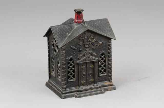 Appraisal: CHURCH STILL BANK Kyser Rex cast iron japanned finish red