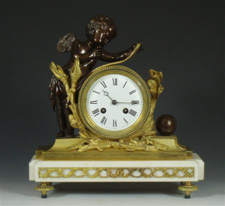 Appraisal: A French gilt metal mantel clock circa In the Louis