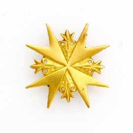 Appraisal: A ct gold maltese cross brooch diameter approximately mm gms