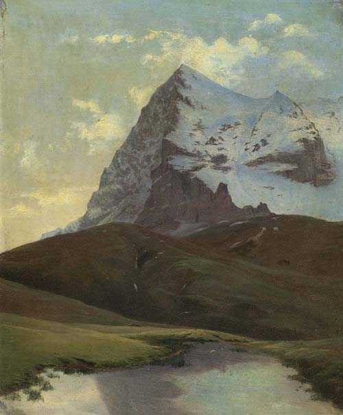 Appraisal: CALAME ALEXANDRE Vevey - Menton The Great Eiger Oil on