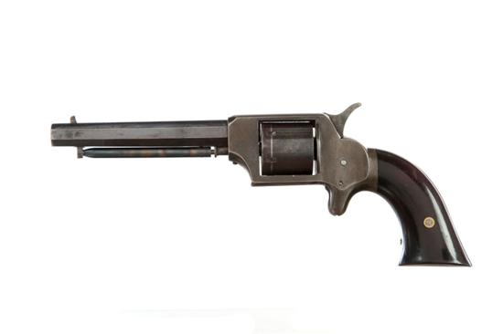 Appraisal: WILLIAM UHLINGER POCKET REVOLVER Unmarked caliber six-shot cylinder '' octagonal