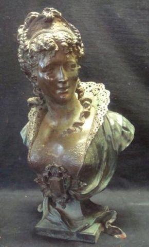 Appraisal: Bronze Bust of A Beauty Signed P Duboy Nice original