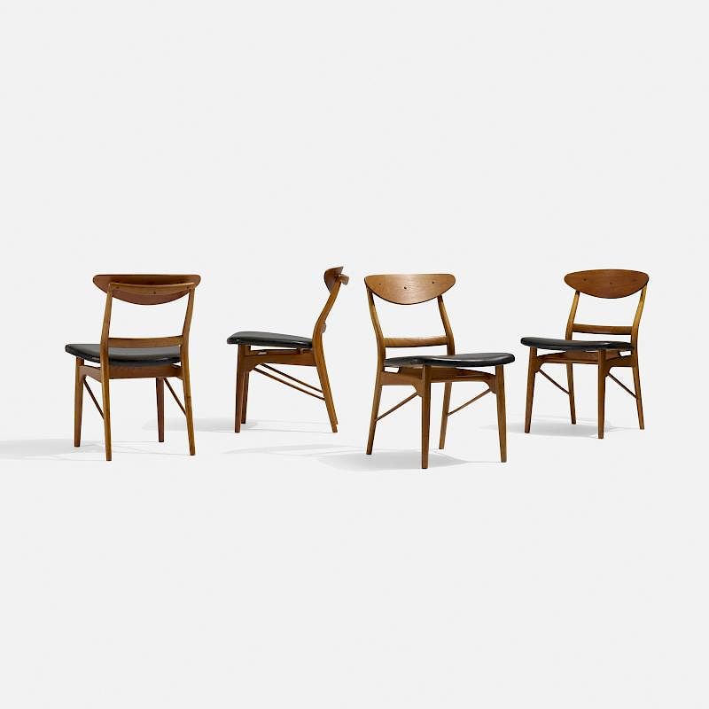 Appraisal: Finn Juhl dining chairs set of four Finn Juhl dining