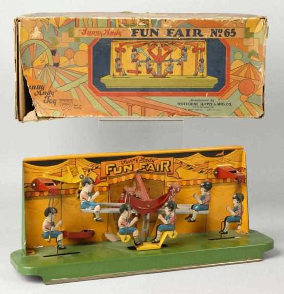 Appraisal: Tin Litho Wolverine Sunny Andy Fun Fair Toy Description American