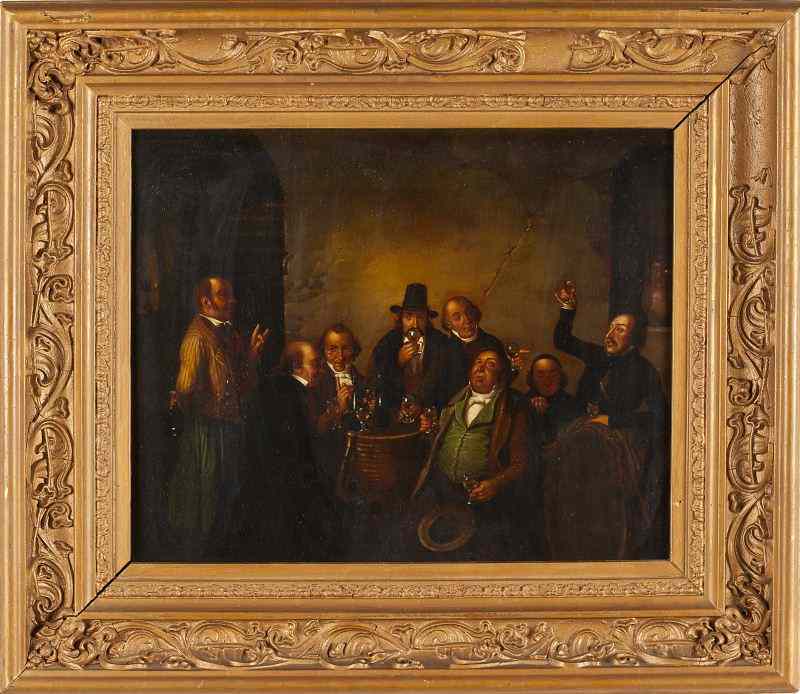 Appraisal: Dutch Tavern Scene Painting th centuryoil on tin unsigned depicting