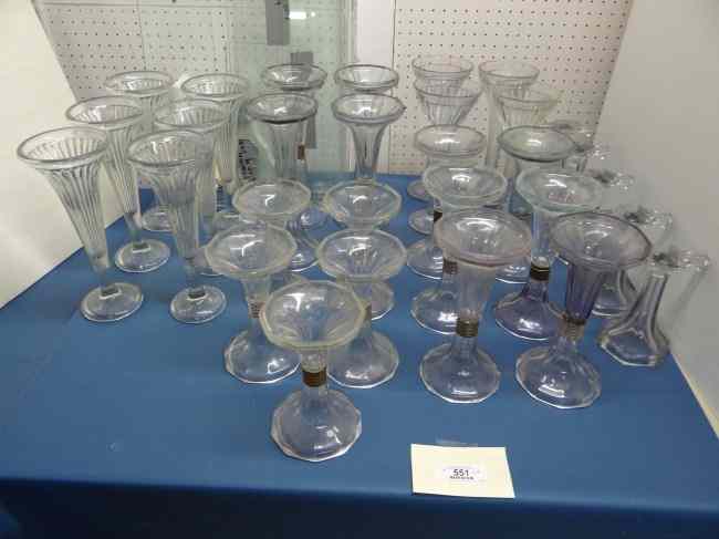 Appraisal: Lot over vintage glass soda risers with glass shelves