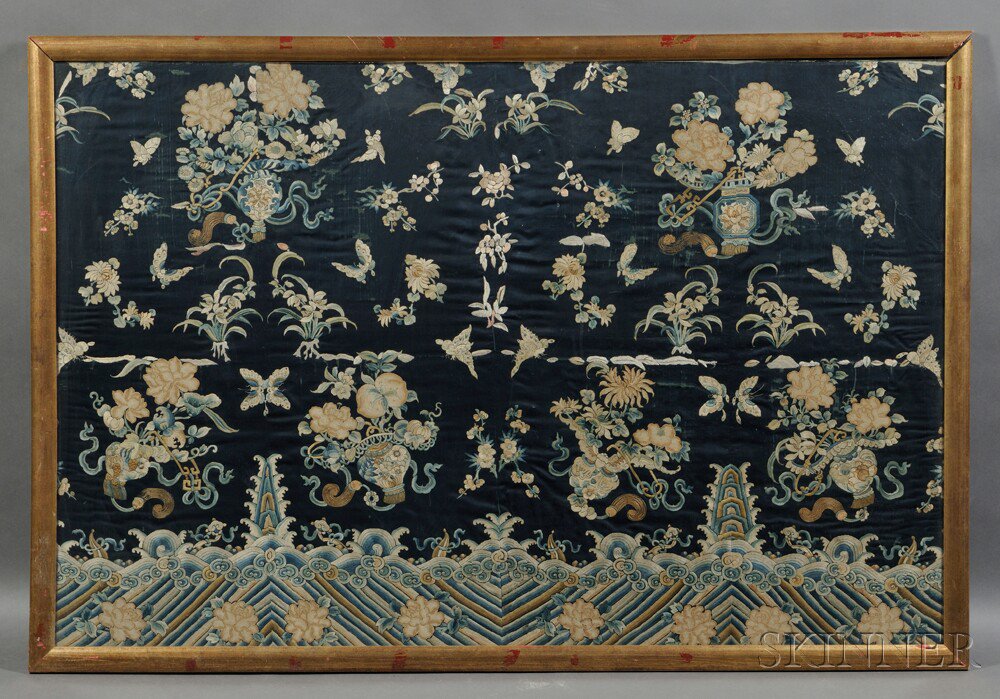 Appraisal: Fragment of a Lady's Robe China th century the blue