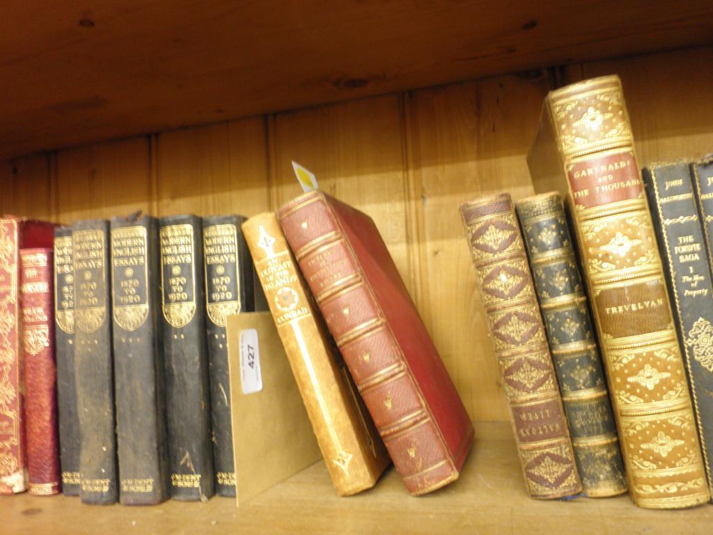 Appraisal: A quantity of leather bound books to include Curiosities of