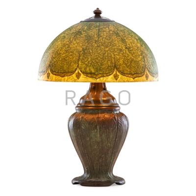 Appraisal: HANDEL Rare Lotus lamp Condition Report