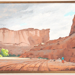 Appraisal: June Wagoner American th Century Beckoning Sunlight Canyon de Chelly