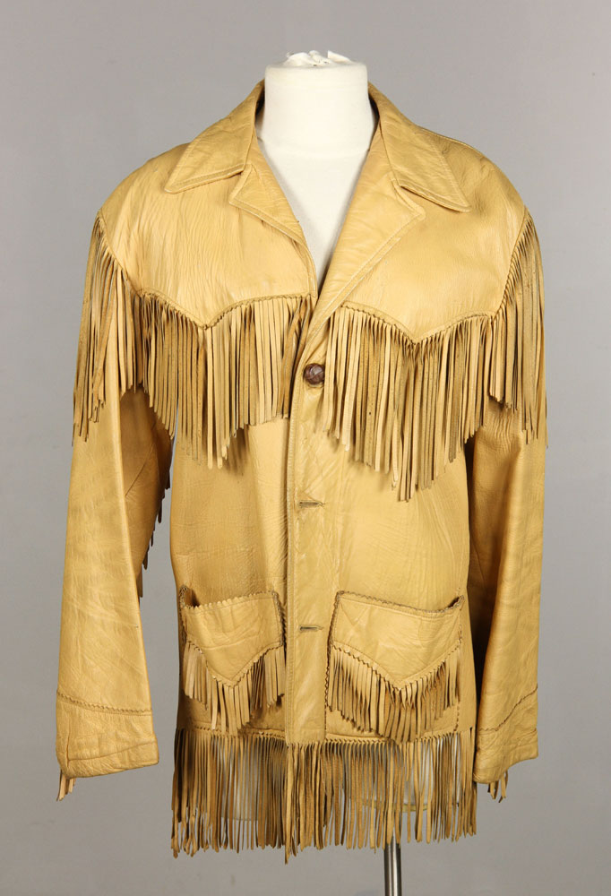 Appraisal: - Rex Trailer's Leather Fringe Jacket Rex Trailer's leather fringe