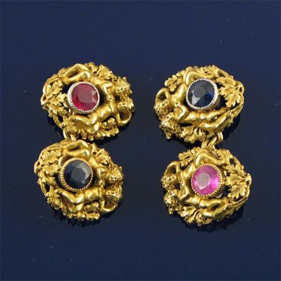 Appraisal: A pair of cuff links by Plisson et Hartz the