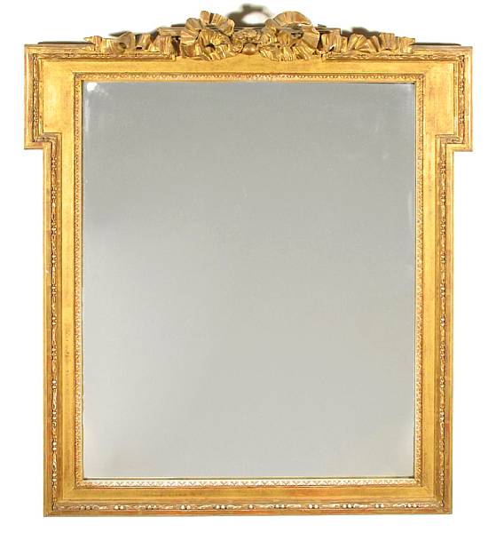 Appraisal: A Louis XVI style giltwood mirror height in width in