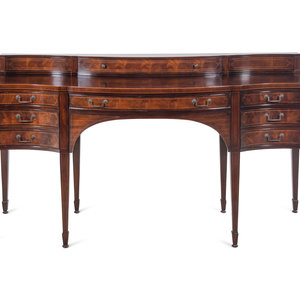 Appraisal: An Edwardian Style Mahogany Sideboard Baker Furniture th Century Height