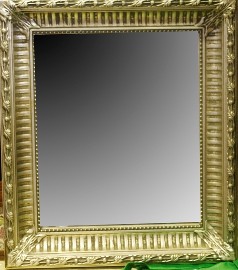 Appraisal: A Louis XVI style rectangular silver gilt mirror cm high