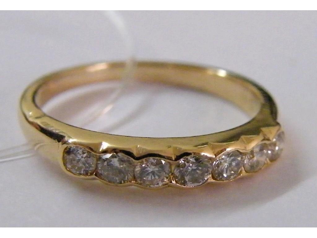 Appraisal: ct seven stone scalloped half eternity ring size M N