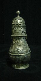 Appraisal: A th century English AI silver plate muffinere with pierced