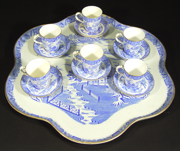 Appraisal: Royal Worcester six place Cabaret set on tray each piece