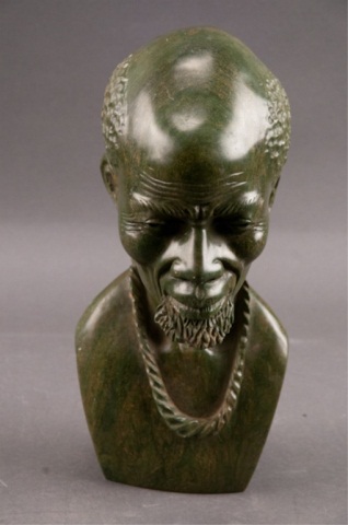 Appraisal: Robert Kaliyongo Chimungwa South African th c Verdite Sculpture Head