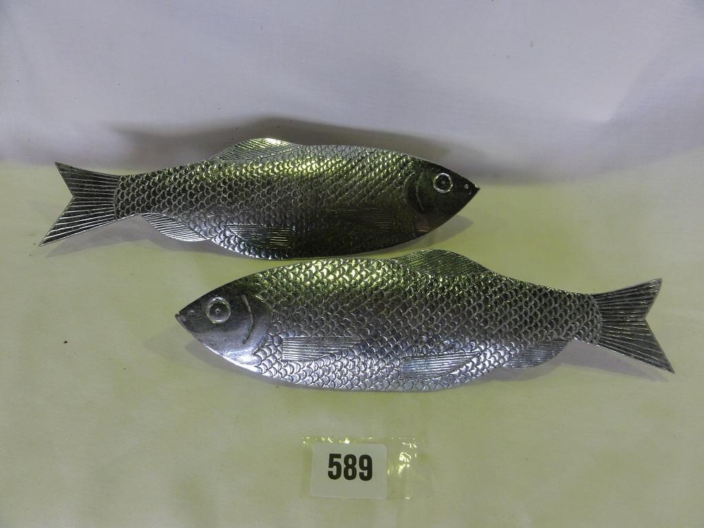 Appraisal: A pair of door plates in the form of fish