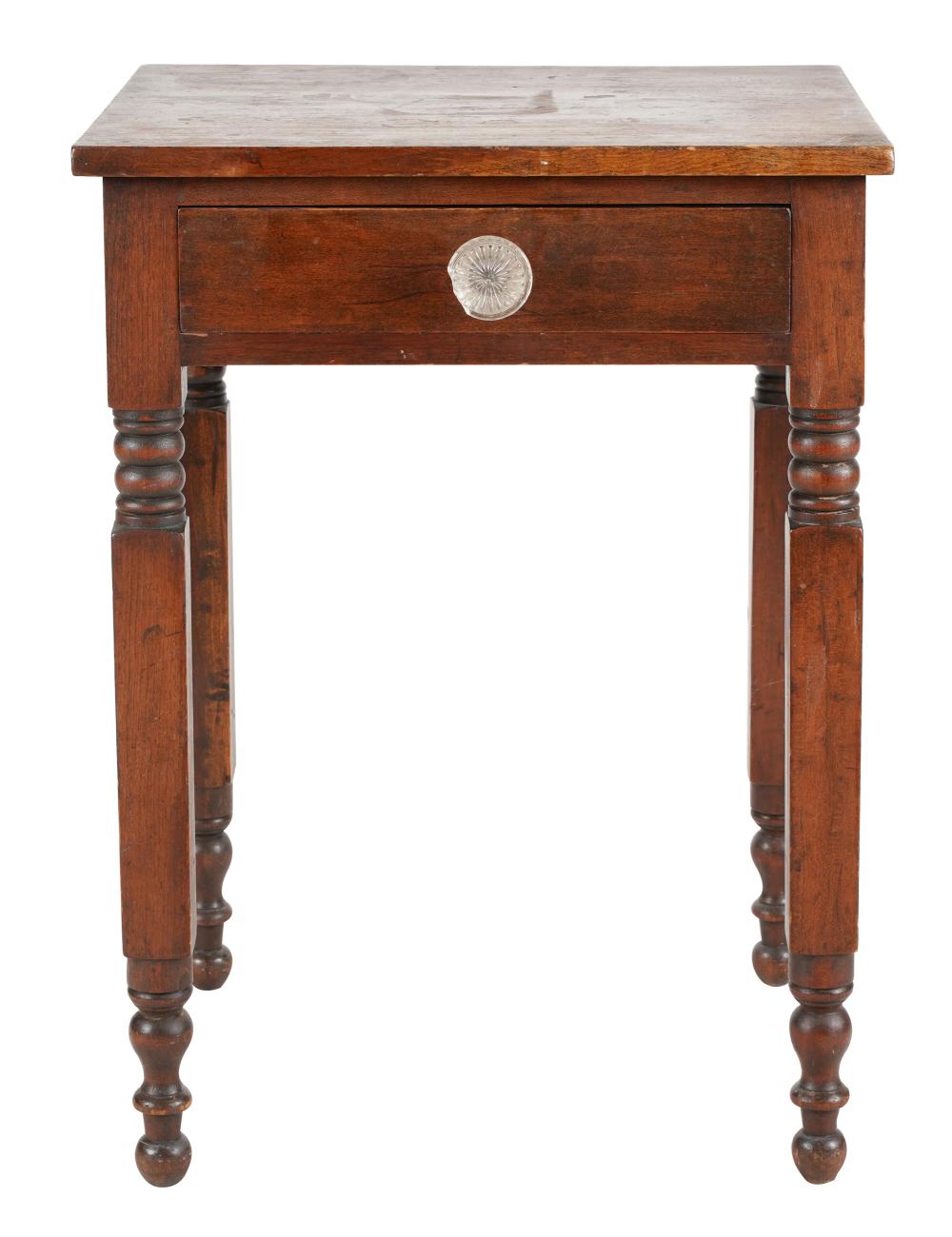 Appraisal: ANTIQUE AMERICAN END TABLEProvenance Property from the Beverly Hills CA