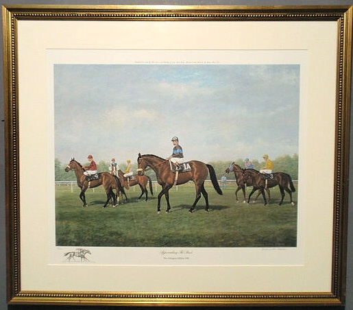 Appraisal: Framed and matted Richard Stone Reeves print Approaching the Start