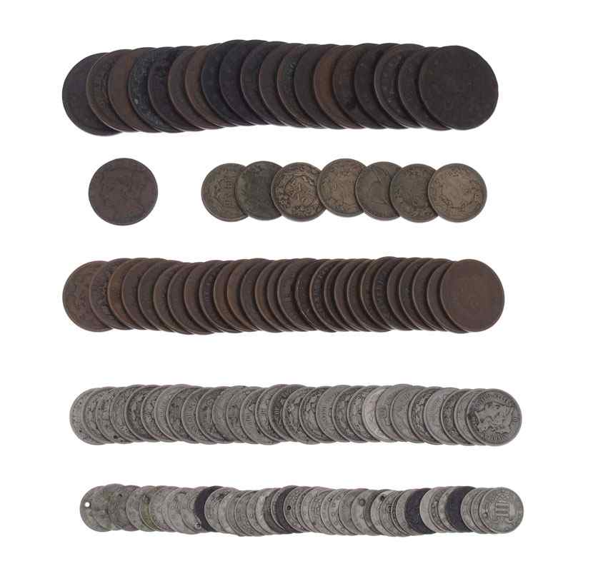 Appraisal: COLLECTION OF AND CENT PIECES To include Approx - silver