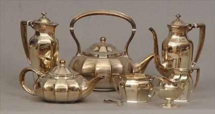 Appraisal: Assembled Tiffany Co Silverplate Six-Piece Tea and Coffee Service Comprising