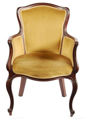 Appraisal: A th century mahogany armchair the moulded show frame with