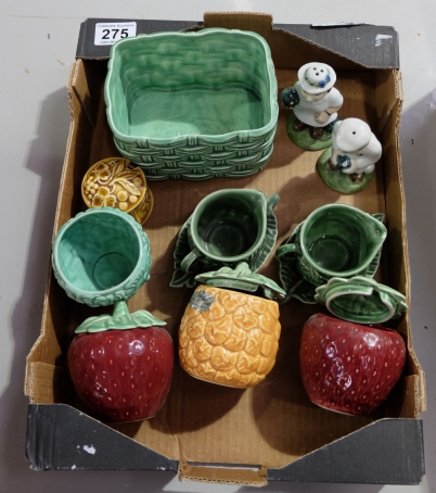 Appraisal: A collection of Sylvac kitchenware ceramics to include Strawberry pots