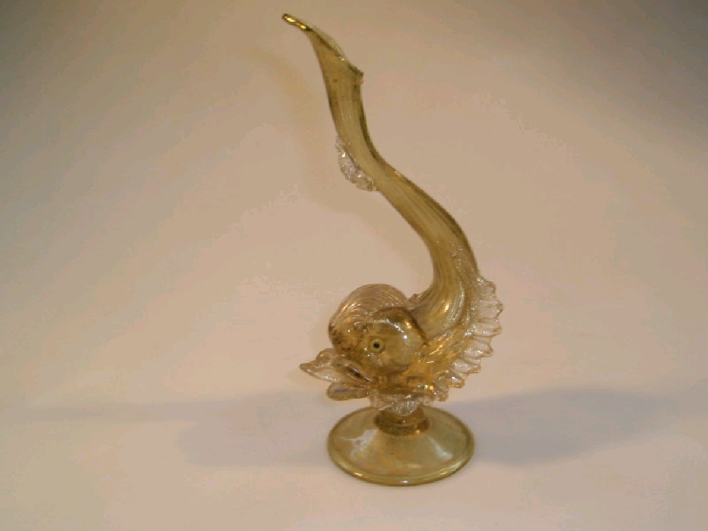 Appraisal: A Venetian glass spill vase in the form of a