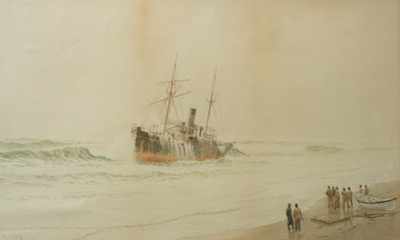 Appraisal: Frederick Schiller Cozzens American - Run aground Watercolor on paper