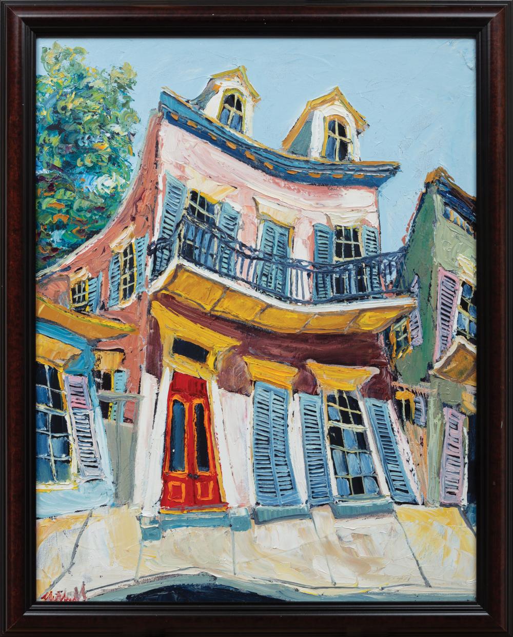 Appraisal: James Michalopoulos American New Orleans b Right Thumper oil on