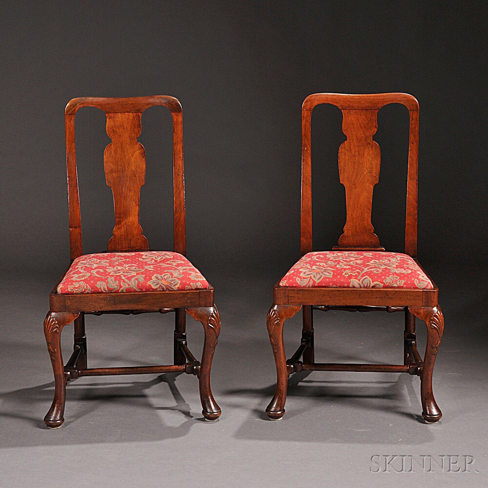 Appraisal: Six Queen Anne-style Mahogany Side Chairs late th early th