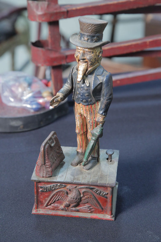 Appraisal: UNCLE SAM CAST IRON BANK Attributed to Shepard Hardware Co