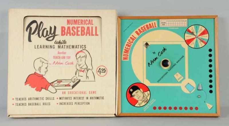 Appraisal: Norm Cash Numerical Baseball Game Description Unused Nice picture of