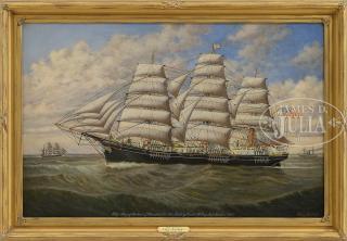 Appraisal: PERCY SANBORN American - PORTRAIT OF THE SHIP GLORY OF