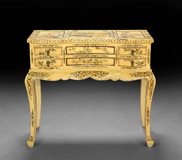 Appraisal: A Venetian Rococo style paint decorated dressing table th century