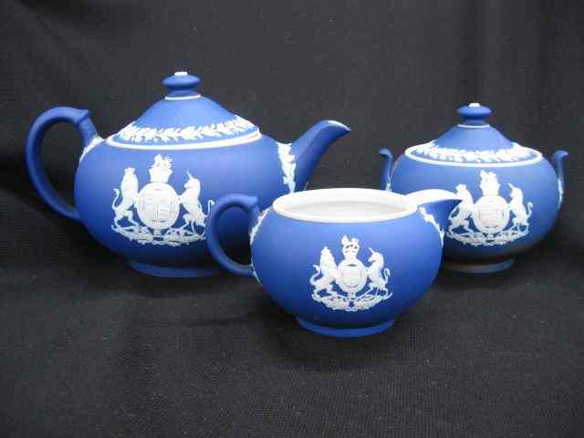 Appraisal: Wedgwood Jasperware Tea Set coronation of Edward VIII dark blue