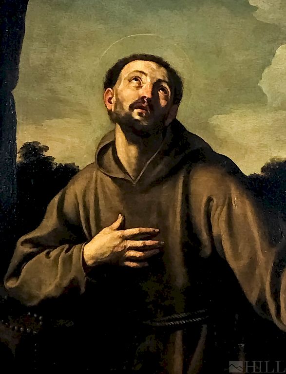 Appraisal: C St Francis Oil Painting follower of Guido Reni Guido