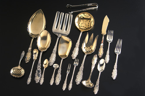 Appraisal: Forty-nine Gorham Luxembourg sterling flatware pieces including fourteen serving pieces