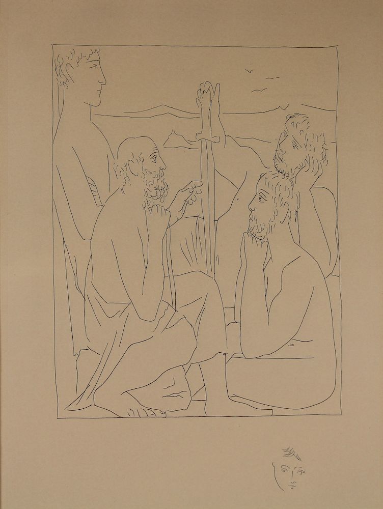 Appraisal: Pablo Picasso Tales of the Trojan War Etching Pablo Picasso