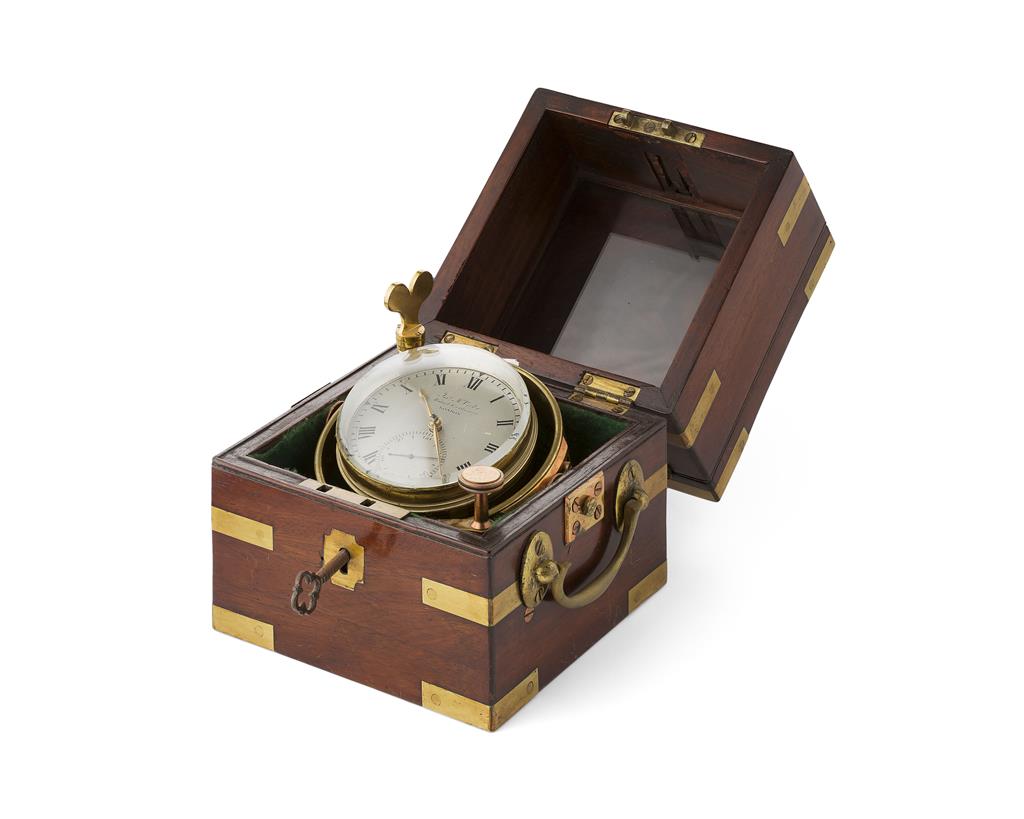 Appraisal: YMAHOGANY CASED MARINE CHRONOMETER BY JAMES MCCABE LONDON CIRCA the