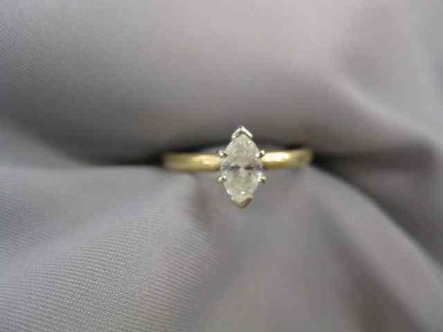 Appraisal: Diamond Solitaire carat marquise shape diamond G-color VS clarity in